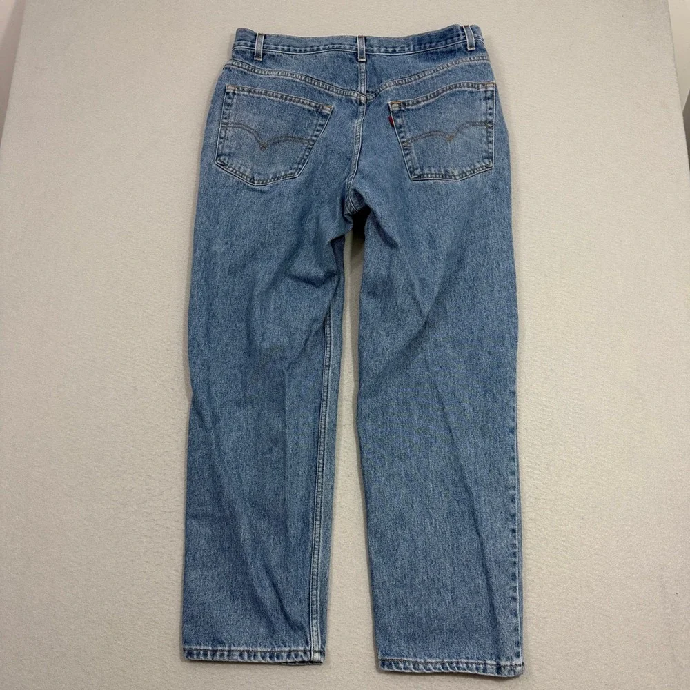 Vintage Levis 550 Relaxed Fit Jeans Men's 38x30 Blue 90s Straight Leg 1998 Denim